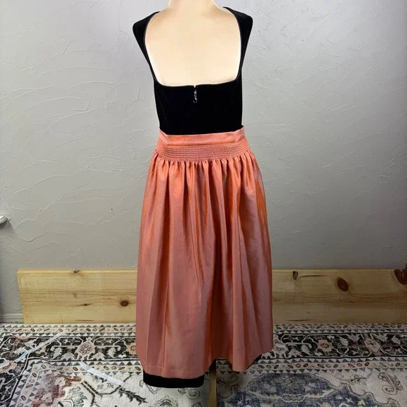 Krüger Dirndl Dress Set EU 46 U 14 3 Piece Set Oktoberfest Velvet Bodice German - Picture 1 of 14